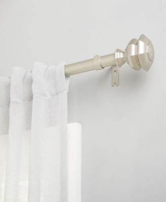 Welford 1" Adjustable Window Curtain Rod and Finial 22 Piece Set, 36"-72"