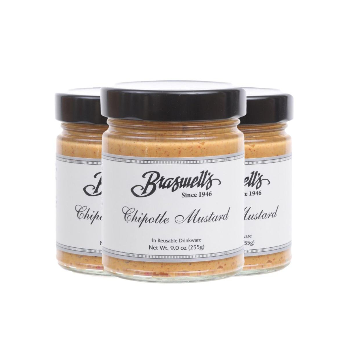 Braswells Gourmet Smoky Chipotle Mustard 9 oz (3 Pack)