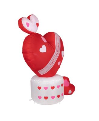 Northlight Inflatable Lighted Valentine's Day Rotating Heart Outdoor ...