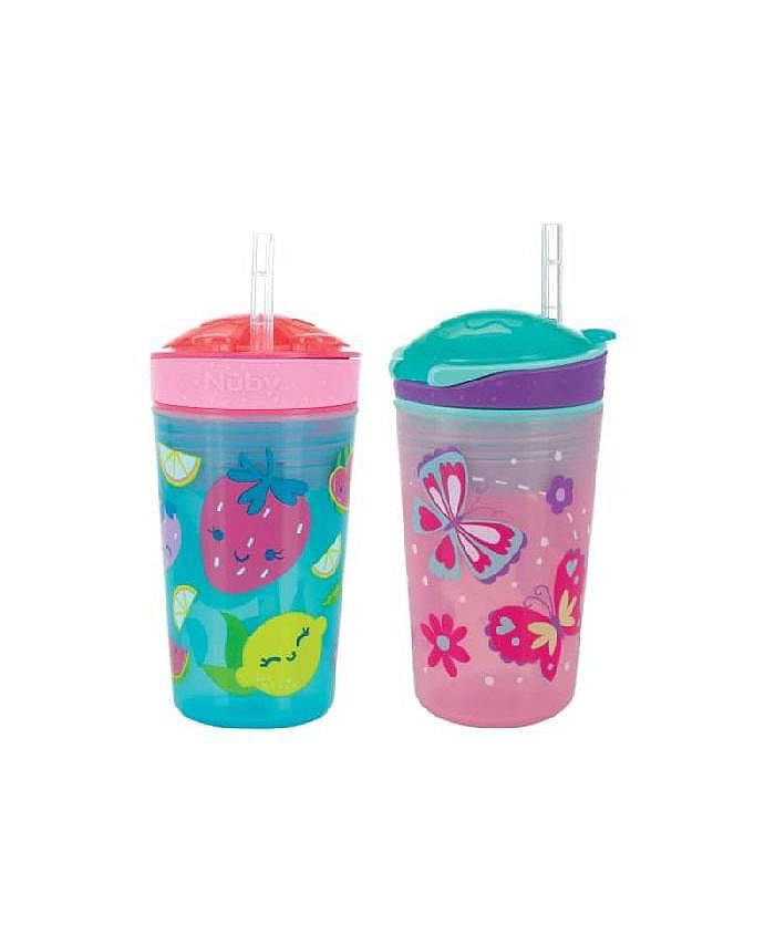 Nuby Snack N Sip 2 In 1 Snack And Drink Cup 2 Pack Pinkpurple Macys 