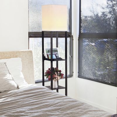 Maxwell 63" LED Shelf Lamp with USB Port and Power Outlet