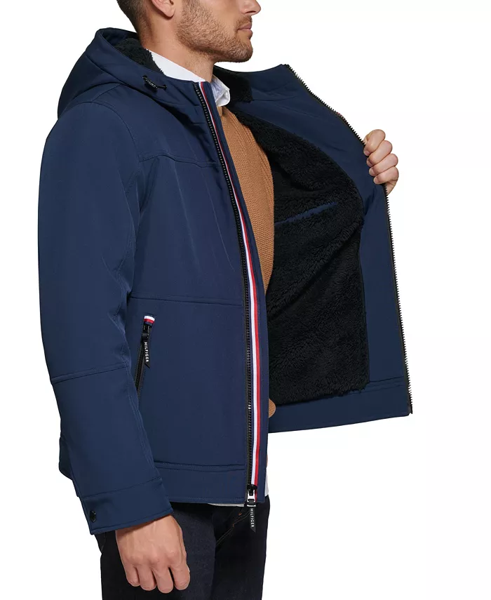 Men's Sherpa-Lined Softshell Hooded Jacket - thumbnail 9