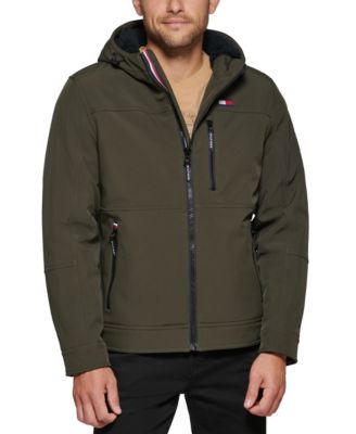 Tommy Hilfiger - Men's Sherpa-Lined Softshell Hooded Jacket
