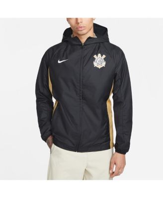 Nike Men's Black Corinthians AWF Raglan Full-Zip Jacket - Macy's