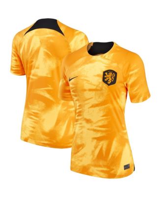 Women's Orange Netherlands National Team 2022/23 Home Breathe Stadium Replica Blank Jersey