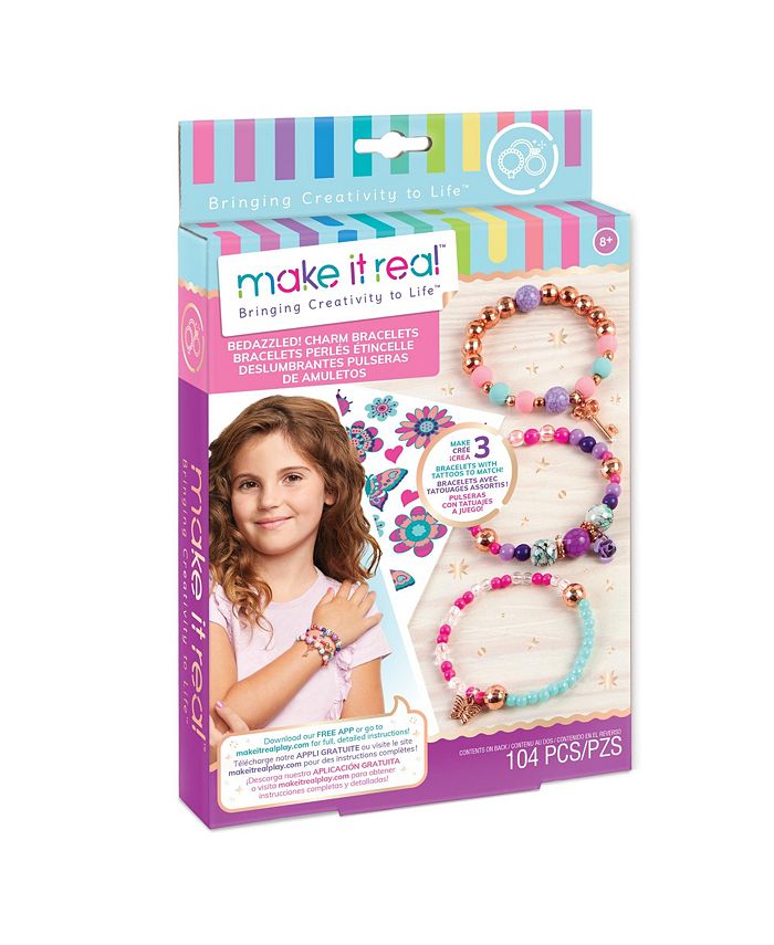 Make It Real Bedazzled Charm Bracelets Blooming Creativity Do It Yourself Bracelet Kit Macy's