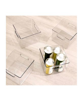 InterDesign Kitchen Organizer Box – BPA-freier Kunststoff, Stapelbar, Für Speisekammer & Kühlschrank, Schwarz