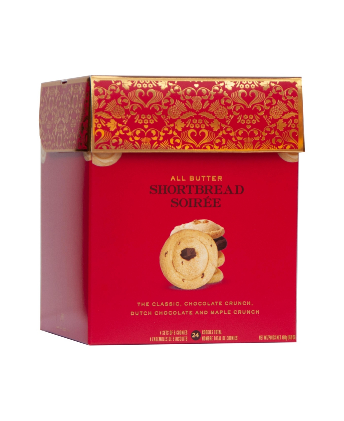 Mary Macleod's Shortbread Large Gift Box Of Assorted Shortbread, 24 Count In Red