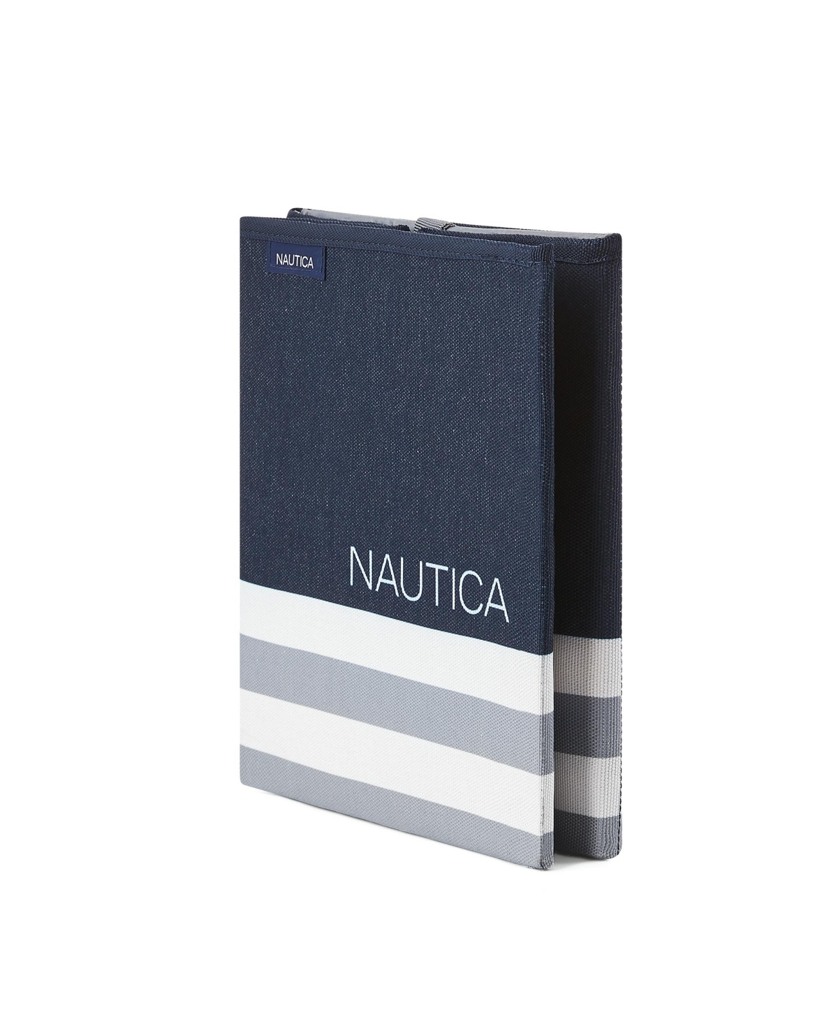 Shop Nautica Folded Storage Cube Stripe In Navy Stripe