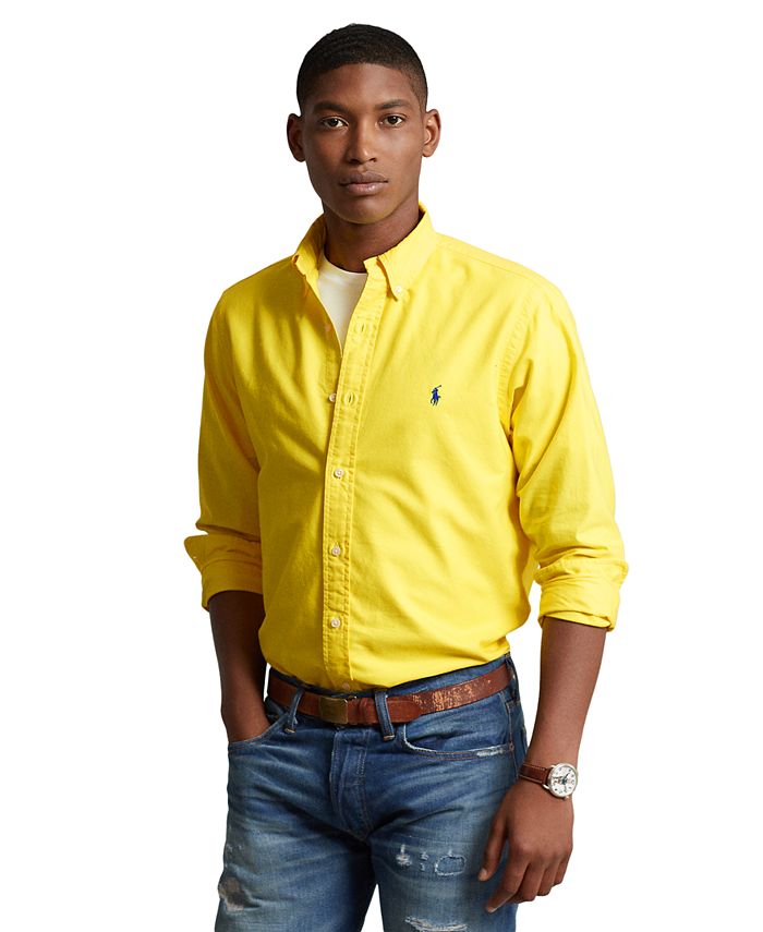 Polo Ralph Lauren Men's Classic-Fit Garment-Dyed Oxford Shirt - Macy's