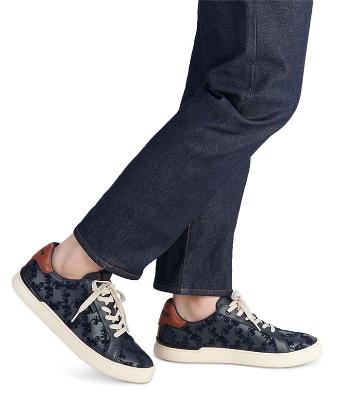 COACH Men's Lowline Flocked Leather Sneaker Macy's