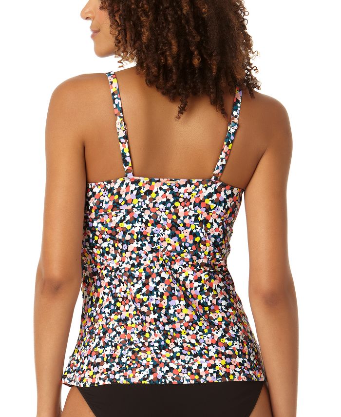 Anne Cole Women's Printed Surplice Triangle Tankini Top - Macy's