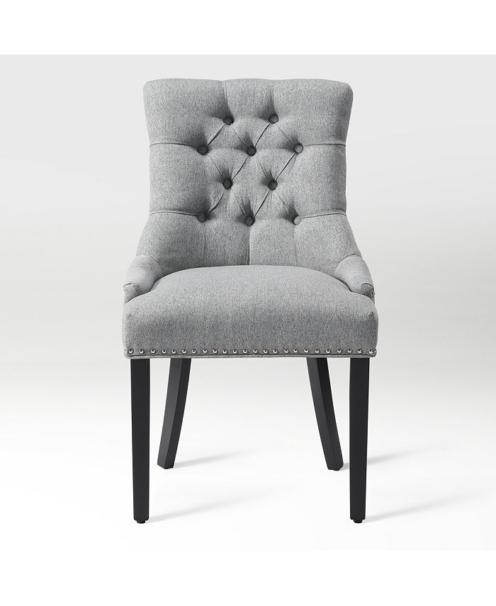 WestinTrends Upholstered Wingback Button Tufted Dining Chair