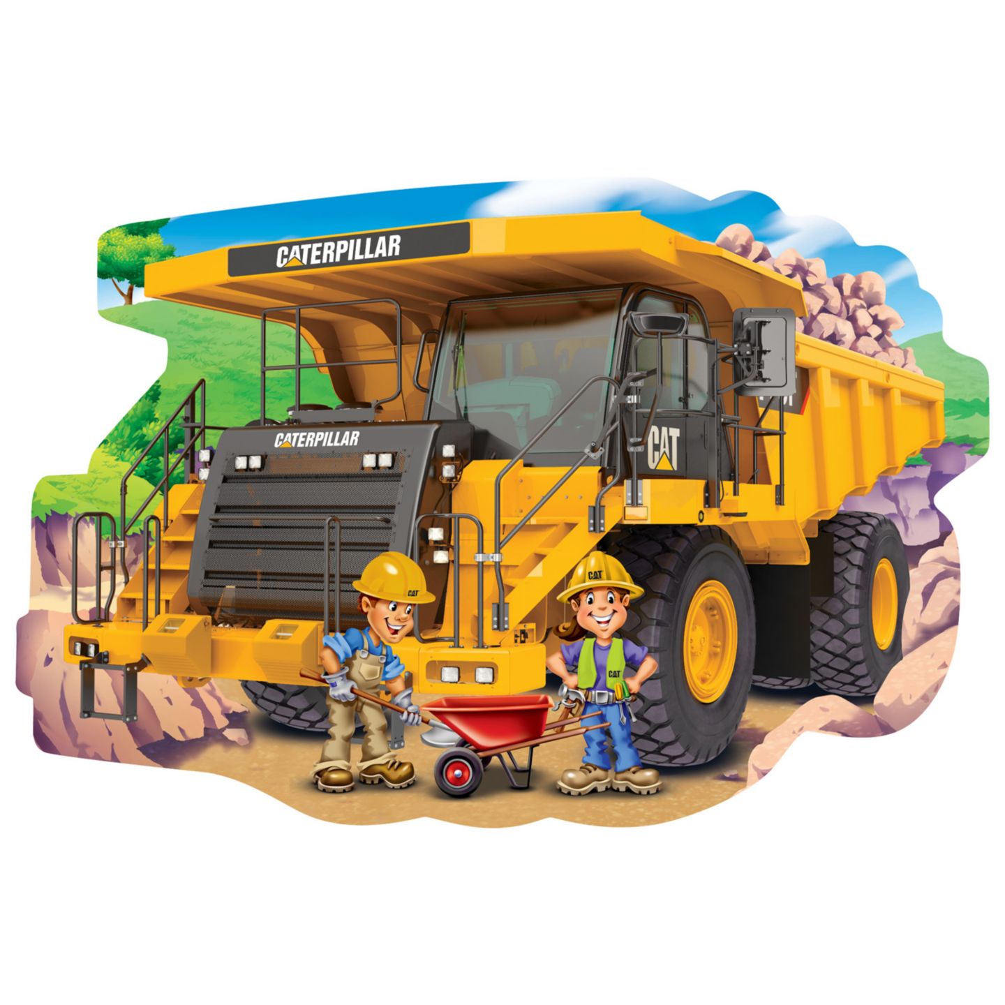 Детский пазл MasterPieces Puzzles Caterpillar Dump Truck 36-Piece Floor Puzzle, Ages 3+, цвет: Разноцветный — фото 2