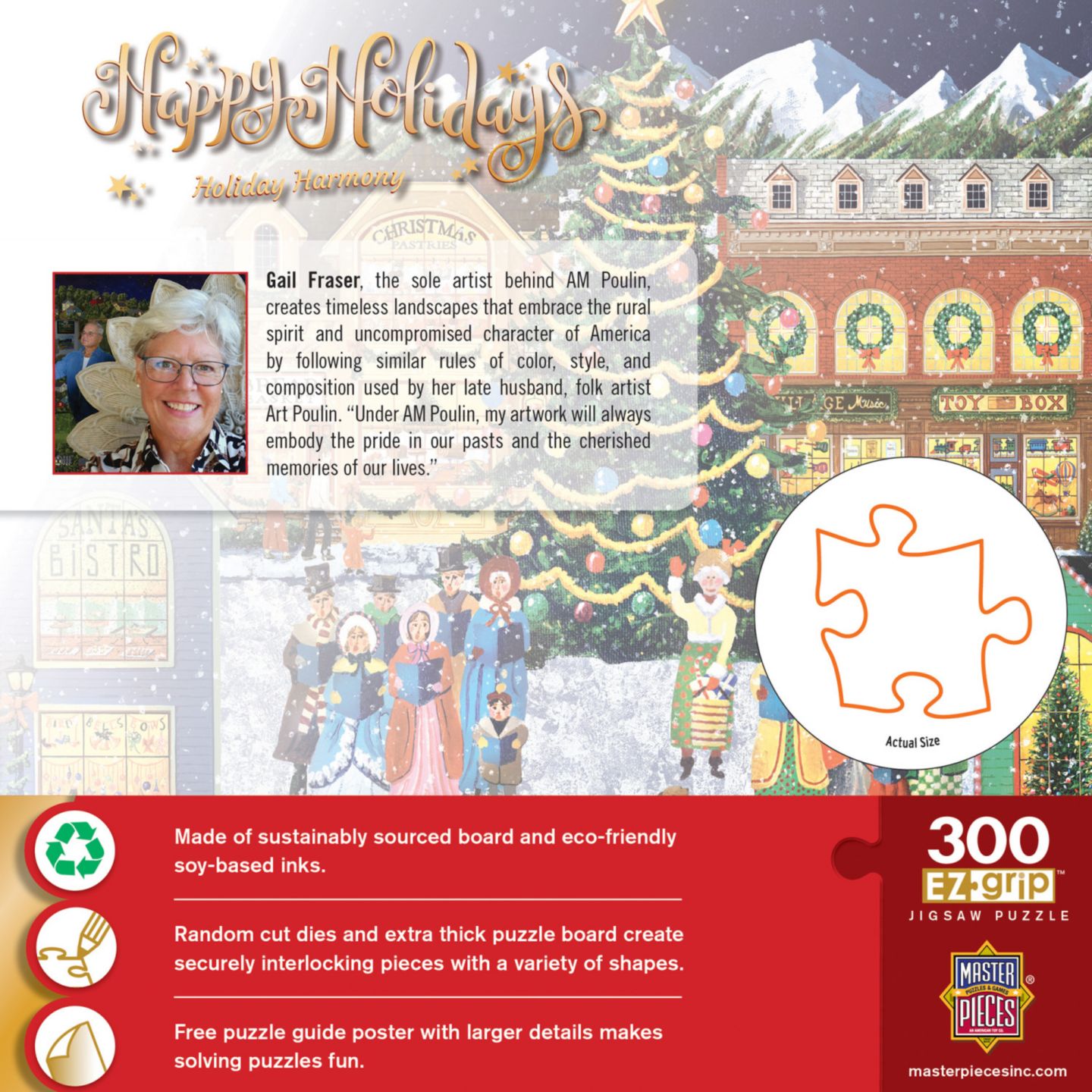 Детский пазл MasterPieces Puzzles Holiday Harmony 300 Piece Easy-Grip Puzzle, от 14 лет, цвет: Разноцветный — фото 3
