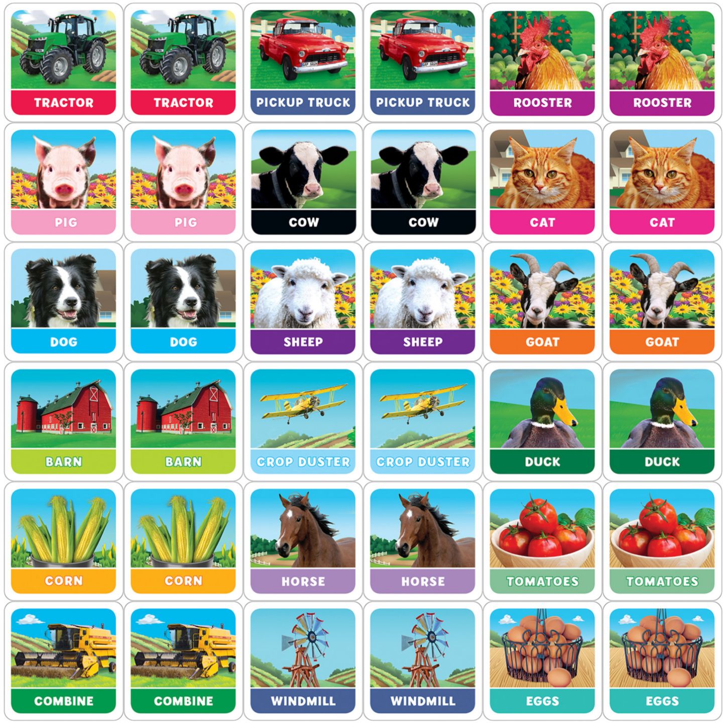 Детская игрушка MasterPieces Puzzles Old MacDonald's Farm Matching Game, Ages 3+, цвет: Разноцветный — фото 2
