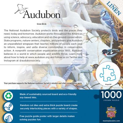 MasterPieces Audubon - Snow Birds 1000 Piece Jigsaw Puzzle for Adults