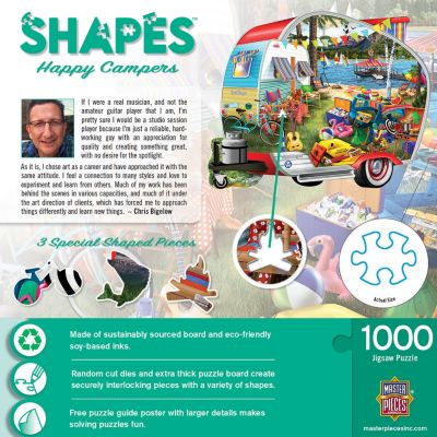 Shapes - Happy Campers 1000 Piece Shaped Jigsaw Puzzle