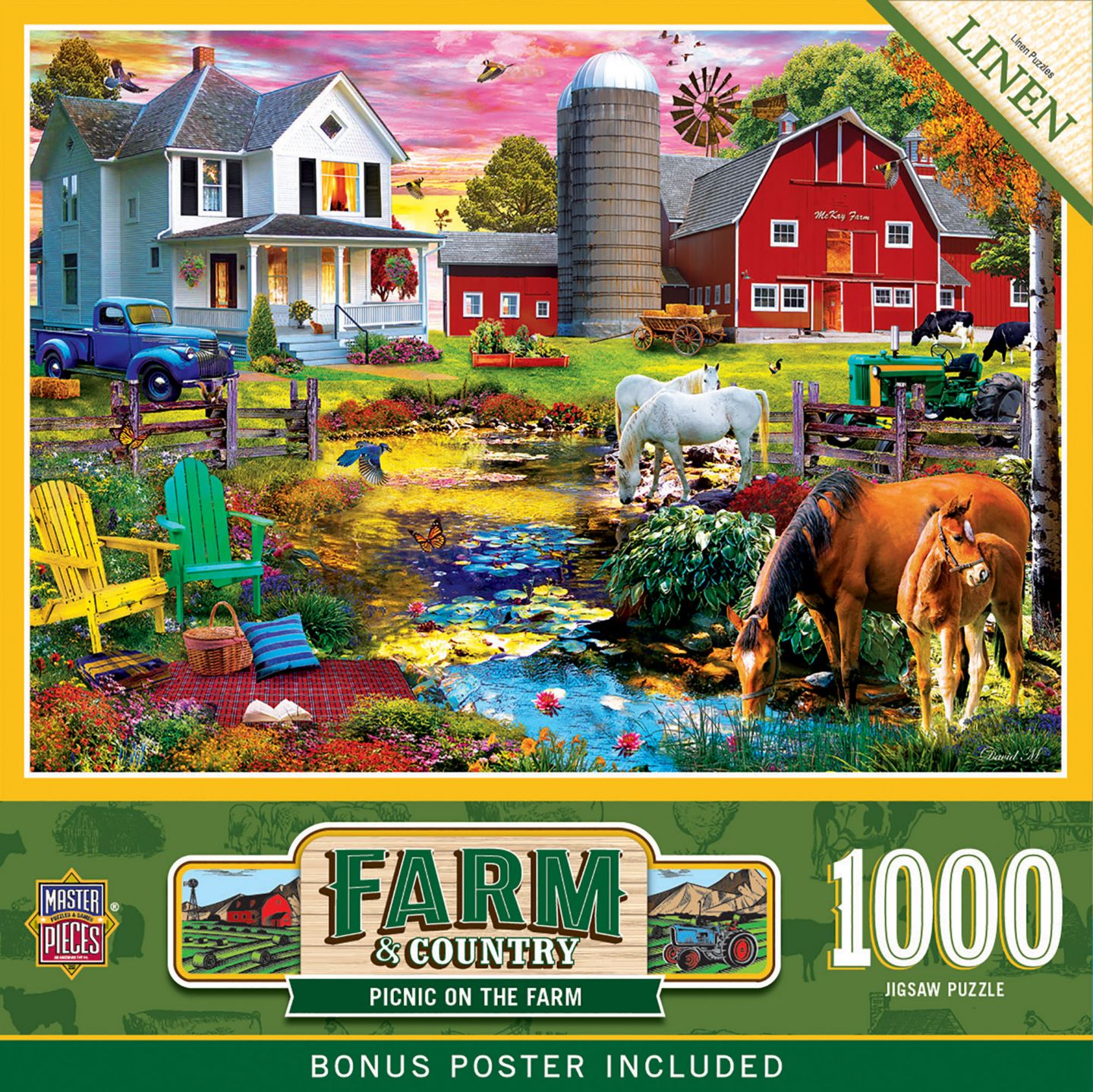 Детская игрушка MasterPieces Puzzles MasterPieces Farm & Country - Picnic on the Farm 1000 Piece Puzzle, цвет: Разноцветный — фото 1