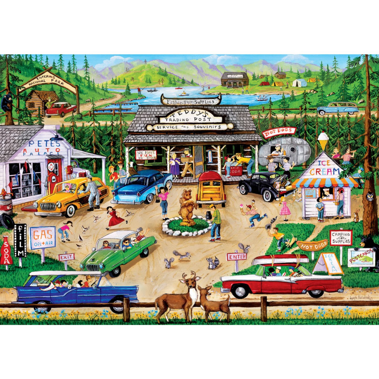Детский пазл MasterPieces Puzzles Greetings From The National Parks - 500 Piece Jigsaw Puzzle, цвет: Разноцветный — фото 2
