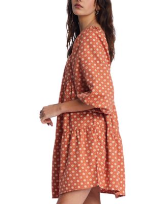 Billabong Juniors' Love Crush Printed Babydoll Dress - Macy's