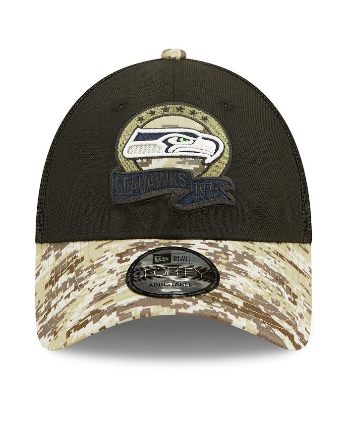 New Era Big Boys Black, Camo Seattle Seahawks 2022 Salute To Service ...
