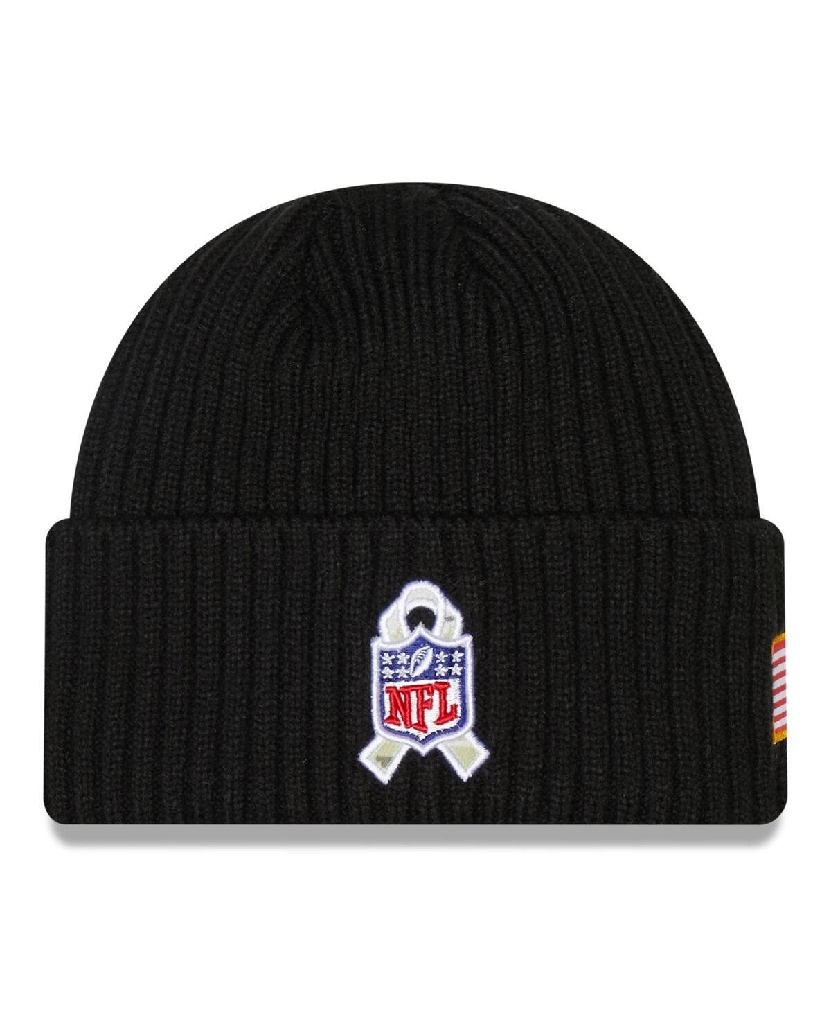 Shop New Era Big Boys  Black Los Angeles Chargers 2022 Salute To Service Knit Hat