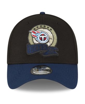 Men's Black, Navy Tennessee Titans 2022 Salute To Service 39THIRTY Flex Hat