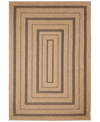 Sahara Multi Border 6'6" x 9'3" Outdoor Area Rug image