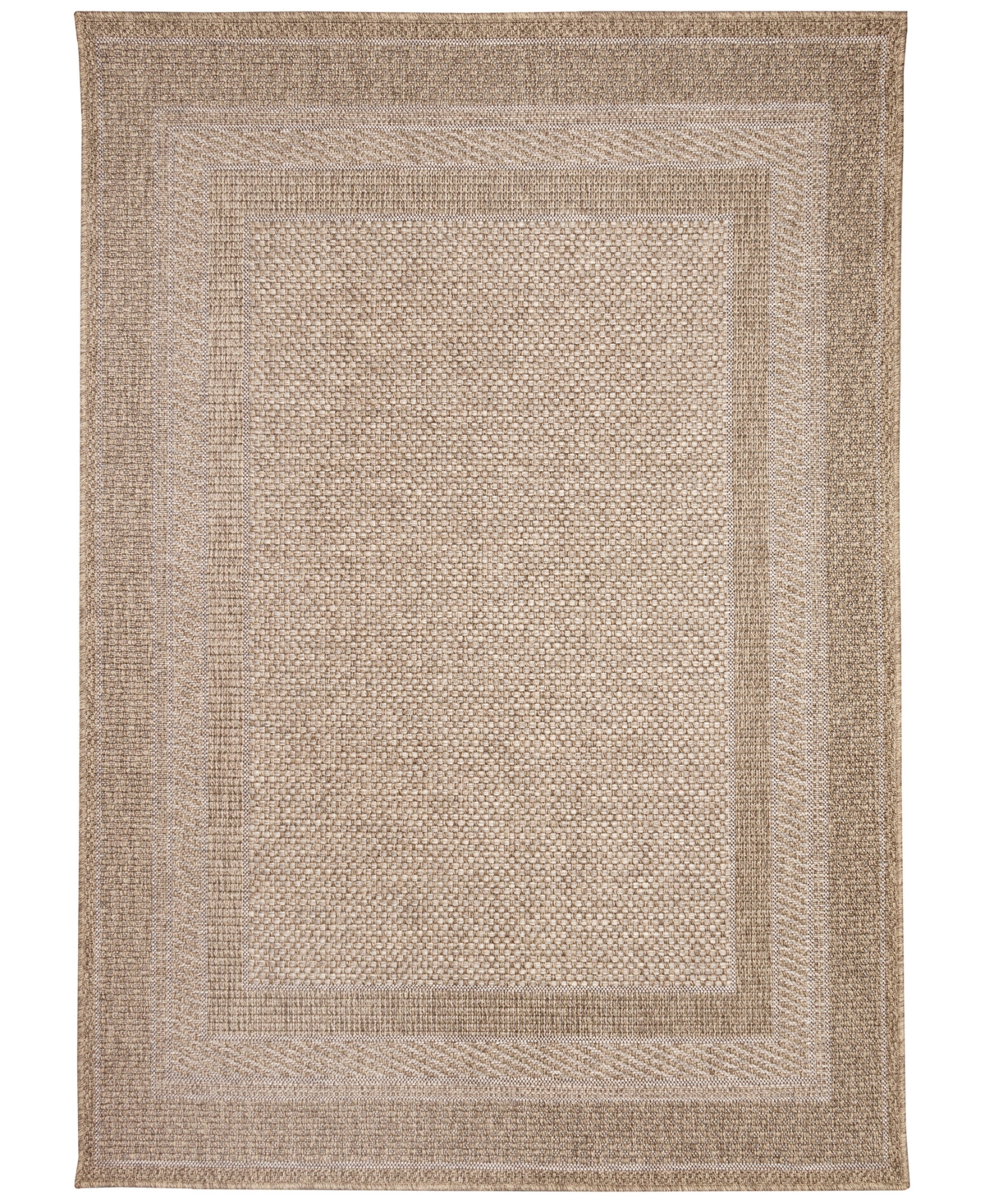 Liora Manne' Orly Border 7'10in x 9'10in Outdoor Area Rug - Beige