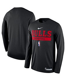 Men's Black Chicago Bulls 2022/23 Legend On-Court Practice Performance Long Sleeve T-shirt