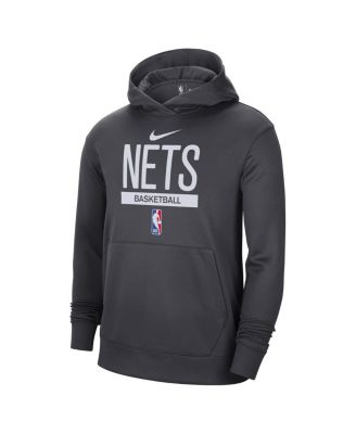 Men's Anthracite Brooklyn Nets 2022/23 Spotlight On-Court Practice Performance Pullover Hoodie