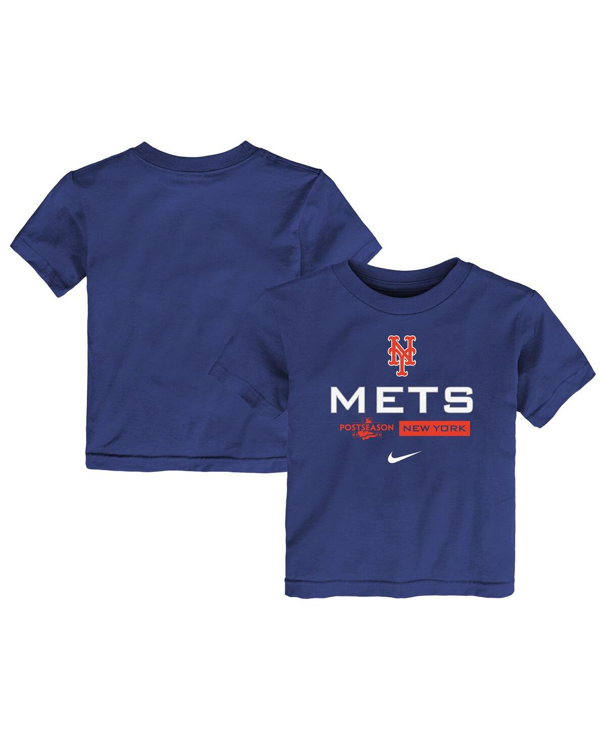 Youth Boys Nike Royal New York Mets 2022 Postseason Authentic Collection Dugout T-shirt