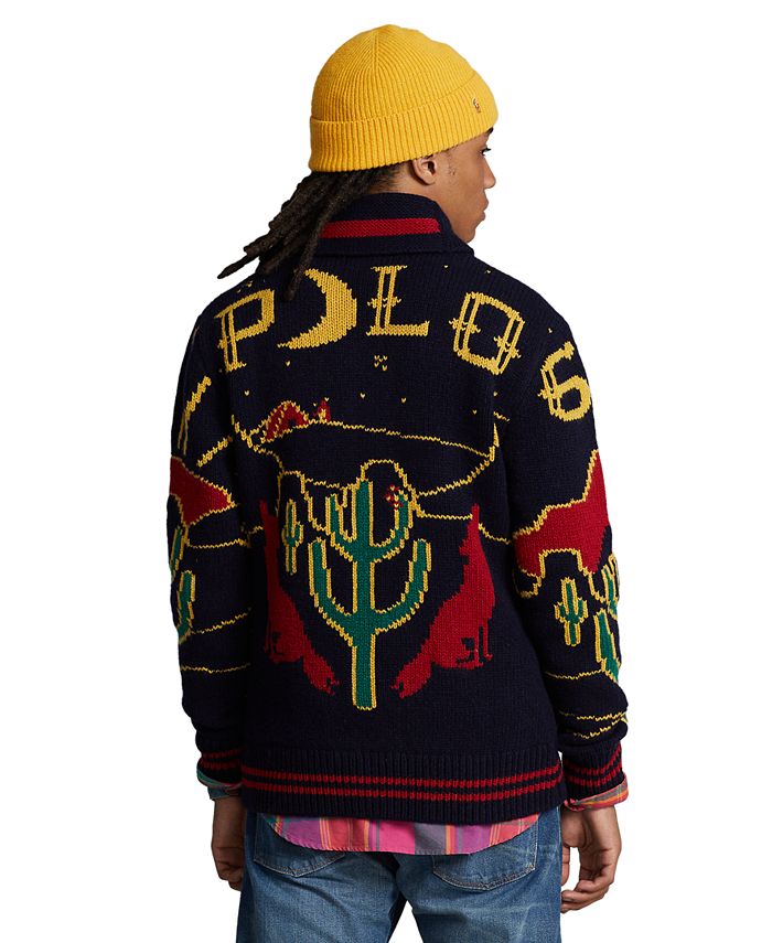 Polo Ralph Lauren Men's Wool Graphic FullZip Sweater Macy's