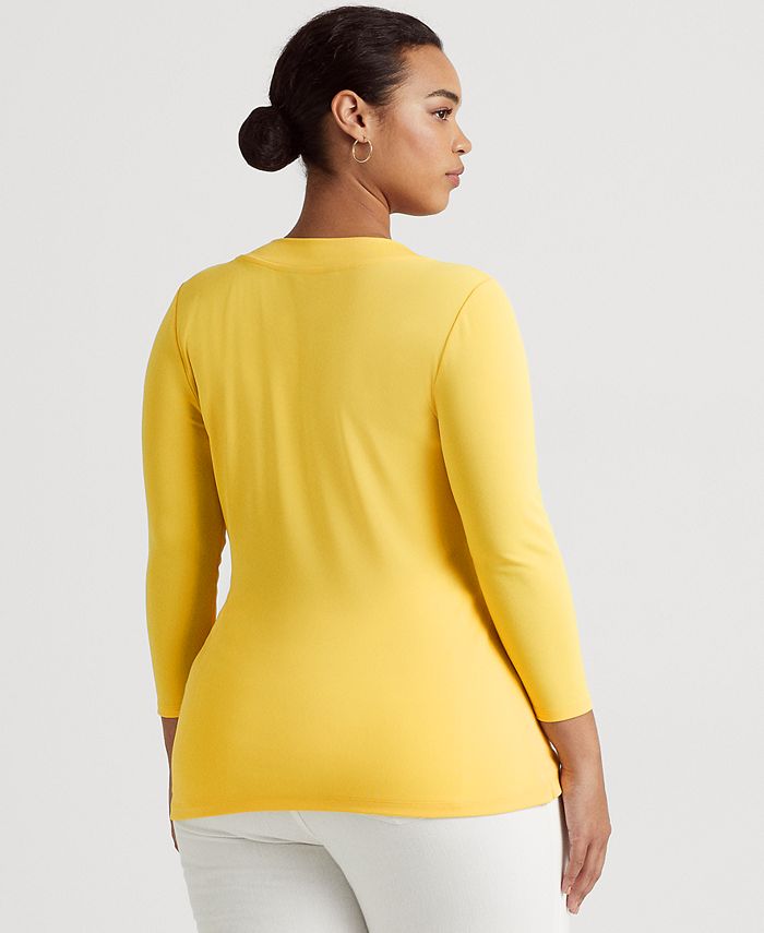 Lauren Ralph Lauren Plus Size StretchInfused Surplice Top & Reviews