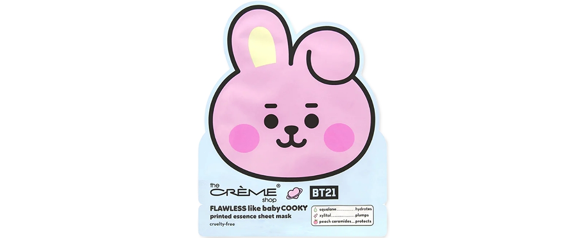 THE CREME SHOP X BT21 BABY FLAWLESS LIKE BABY COOKY PRINTED ESSENCE SHEET MASK 