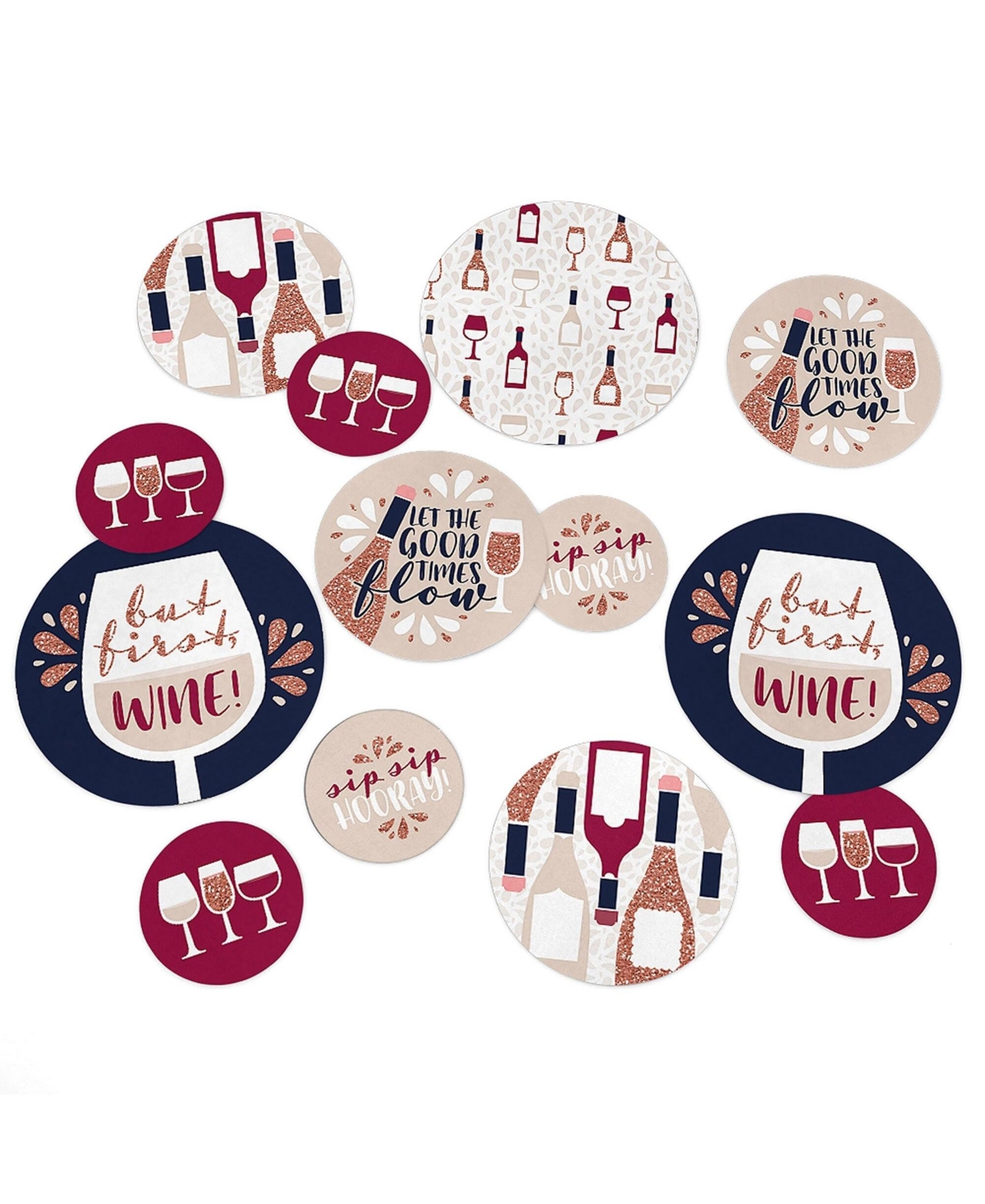 15113483 But First, Wine - Wine Tasting Party Decor - Large sku 15113483