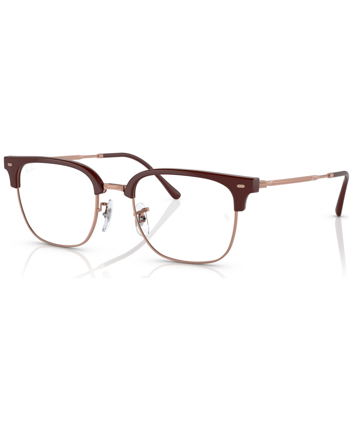 Unisex Square Eyeglasses, RX721651-o - Bordeaux On Rose Gold-Tone