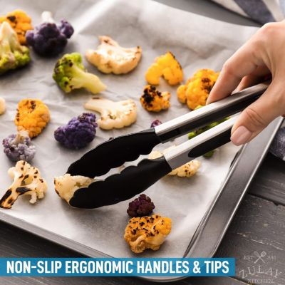 Premium Set of Stainless Steel Tongs 2-Pc.