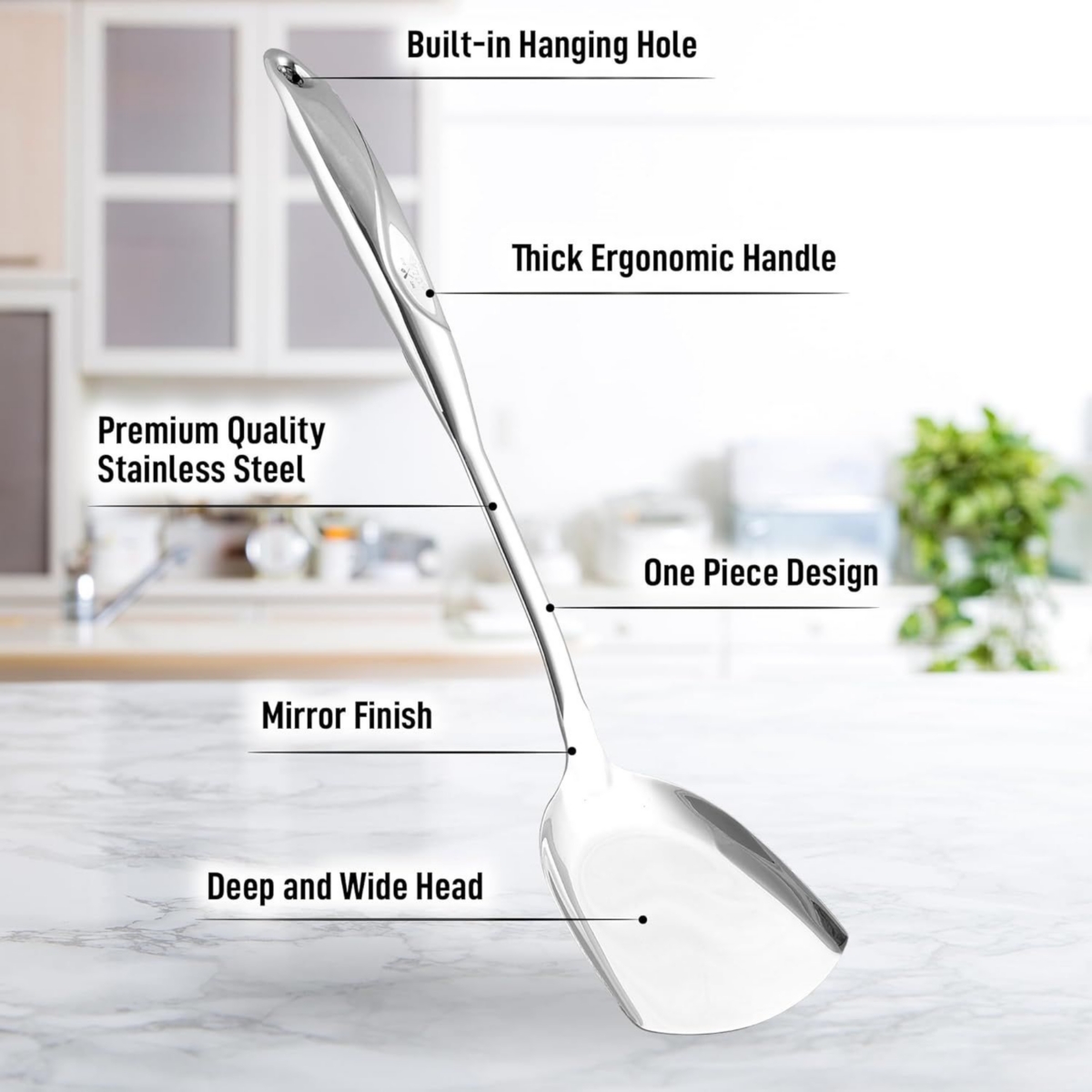 Zulay Kitchen Stainless Steel Wok Spatula
