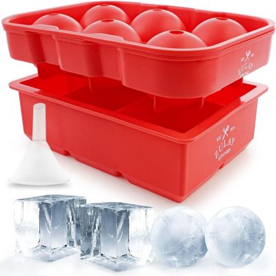 Silicone Ice Cube Tray Set of 2 with Lids