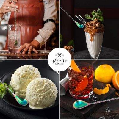 Premium 12 Inch Spiral Stainless Steel Cocktail Spoon