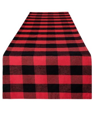 Thick Poly Cotton Buffalo Plaid Table Runners for Decor, Dining Table, Indoor & Outdoor (14"x72")