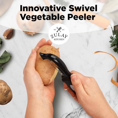 Swivel Vegetable Peeler with Razor Sharp Stainless Steel Blades and Blemish Remover