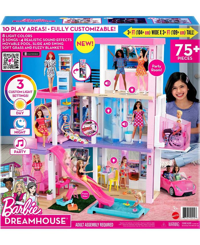 Barbie Dreamhouse Doll House Playset, House with accessories & Reviews -  All Toys - Macy's