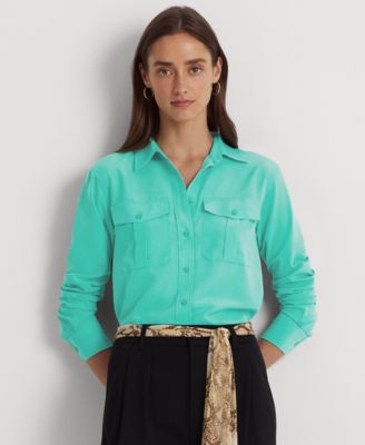 Lauren Ralph Lauren - Petite Long Sleeve Buttoned Top
