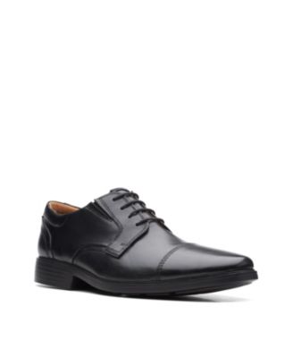 thumbnail image 2 of Clarks Men's Clarkslite Cap Oxford – Black Leather Lace-Up Office Shoe With OrthoLite Comfort 2 of 11