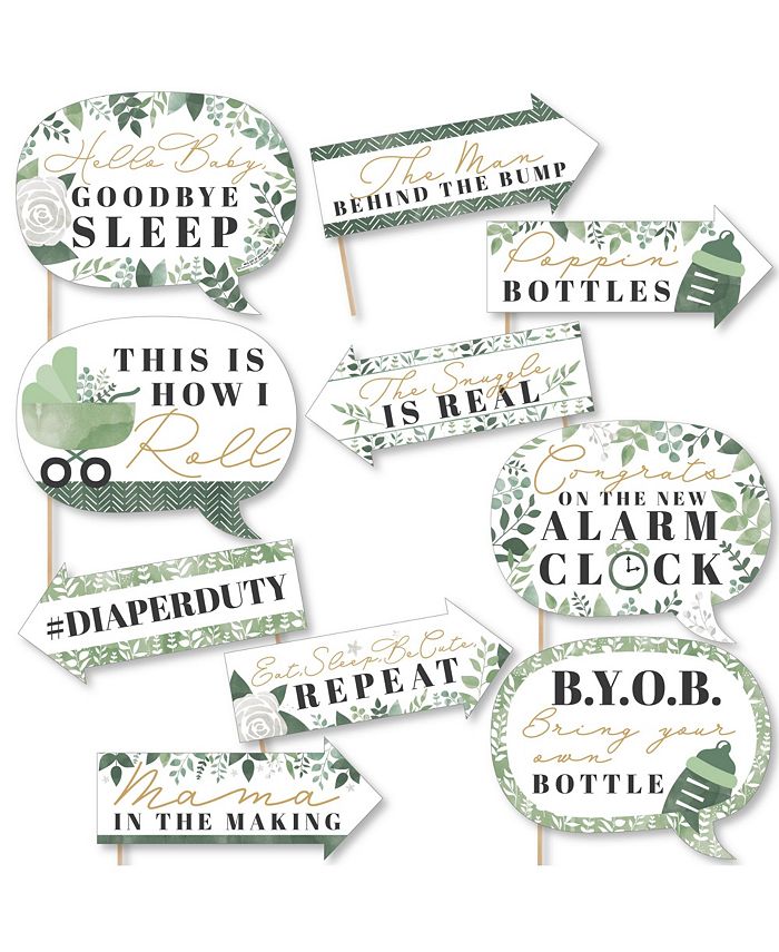 Big Dot of Happiness Boho Botanical - Greenery Party Circle Sticker Labels  - 24 Count