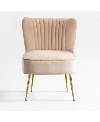 1 piece Velvet 22" Wide Upholstered Tufted Velvet Accent Chair