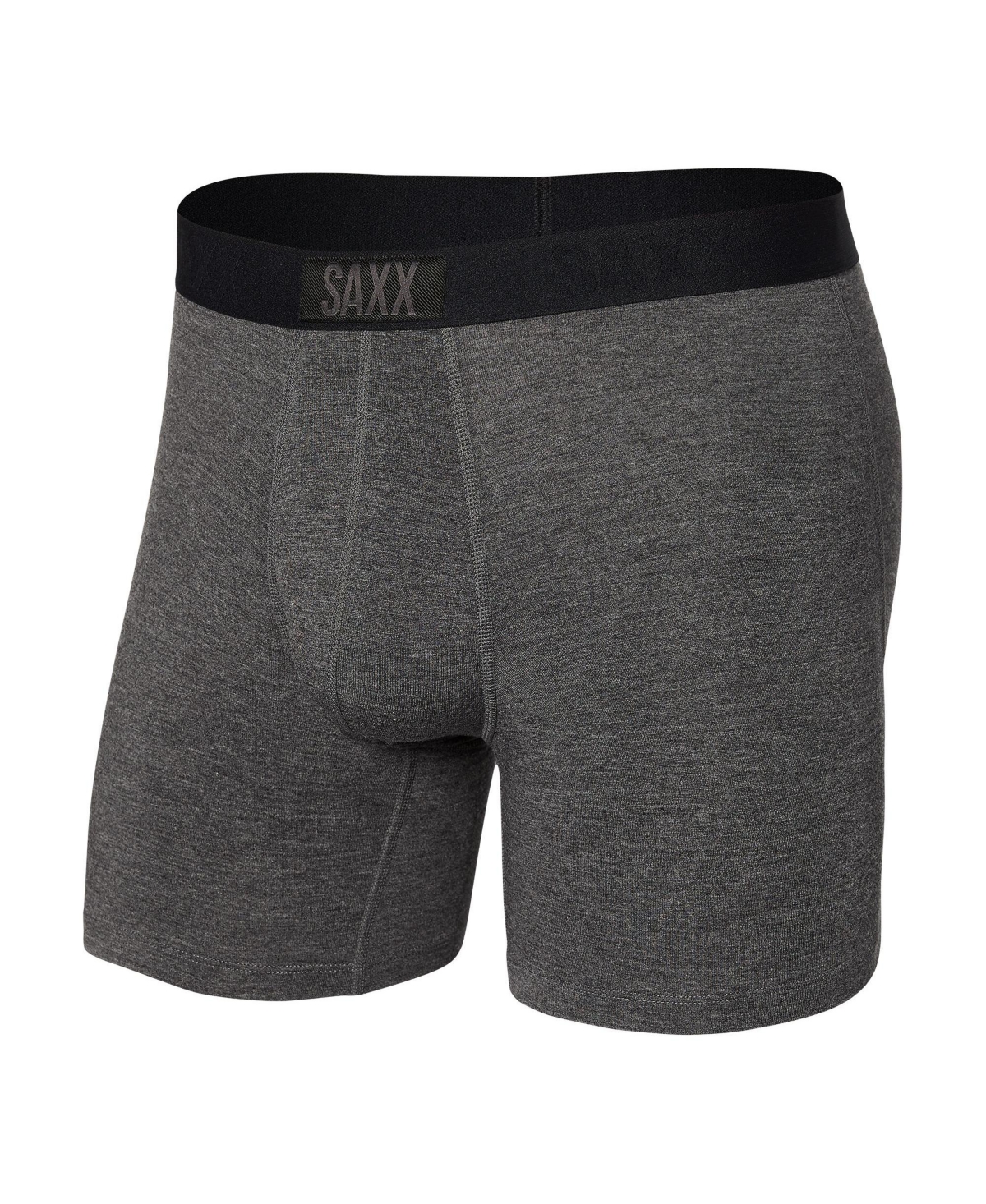 Shop Saxx Men's Vibe Super Soft Slim Fit Boxer Briefs In Graphite Heather